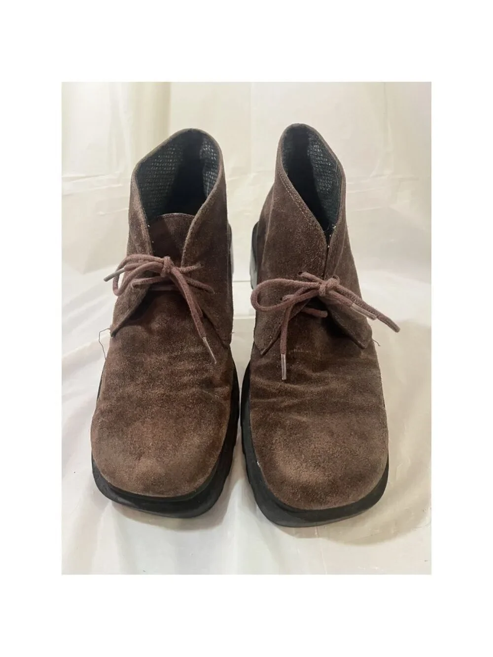 Colin Stuart vintage chunky Platform Loafer Brown Suede Y2K 90's